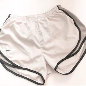 Gray Nike running shorts